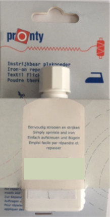 instrijkbaar plakpoeder