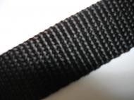 nylon/tassenband zwart 2,5 cm