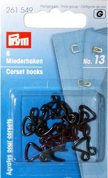 Prym korsethaak/oog zwart