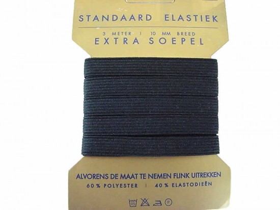 10 MM / 3 MTR. ZWART