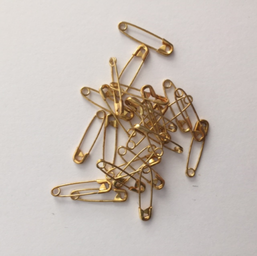 Veiligheidsspelden klein goud