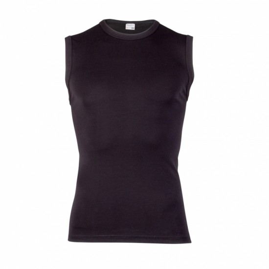 mouwloos shirt micro zwart