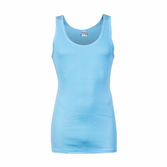 Singlet katoen licht blauw
