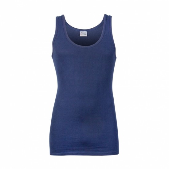 Singlet katoen marine